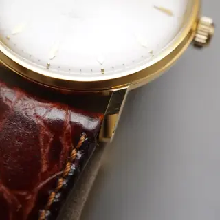 Vintage Orient Star WZ0041NW Gold Tone Dynamic White Dial 33mm Mechanical Watch - $195