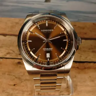 Longines Conquest 41mm Automatic with Chocolate/Coffee Brown Dial! Complete Set