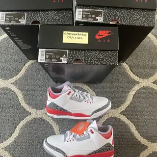 DS Jordan 3 Fire Red Size 9.5/10/11 $215-$230 Shipped each