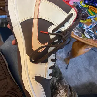 nike dunk high baroque brown worn 1x size 10