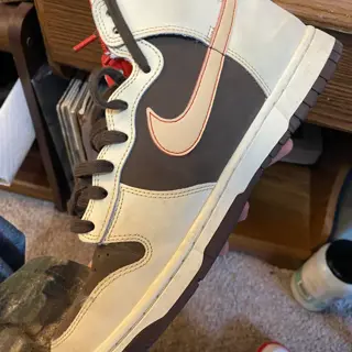 nike dunk high baroque brown worn 1x size 10