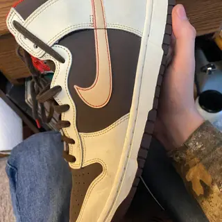 nike dunk high baroque brown worn 1x size 10