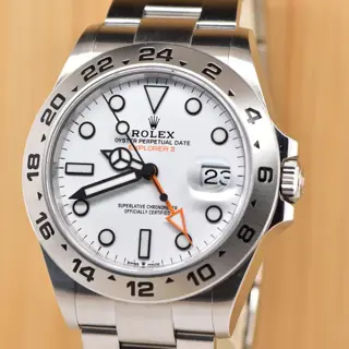 2021 Rolex Explorer II White Polar Dial 42mm Stainless Steel GMT 226570 Full Set