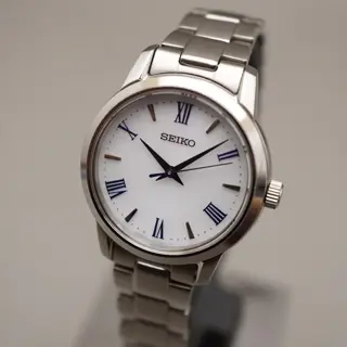 Seiko Selection STPX047 V131 White Roman Numeral Dial Ladies Solar Quartz Watch - $85