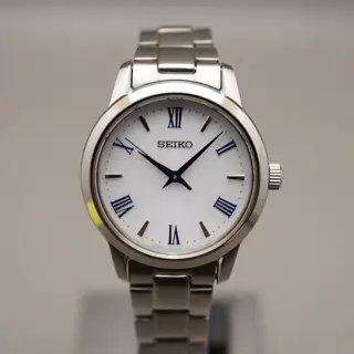 Seiko Selection STPX047 V131 White Roman Numeral Dial Ladies Solar Quartz Watch - $85
