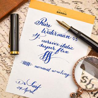 Rare Waterman 55 with a glorious Cursive Smooth Fine Italic (CSI) Full Flex nib 14k Gold