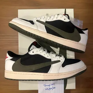 Jordan 1 Low x Travis Scott ‘Olive’ - Size 11M (12.5W), used. $850 shipped.