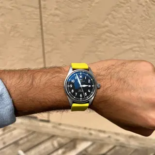 IWC MARK XX Black 2024 Full Set + Yellow Rubber Strap