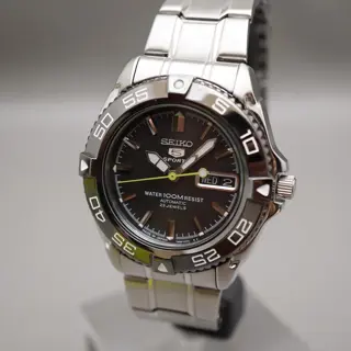Seiko 5 Sports SNZB23J1 7S36 Black Dial Automatic Watch Made in Japan READ - $120