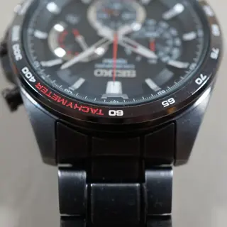 Seiko SSB311P1 8T63 Chronograph Tachymeter Black Quartz - $135