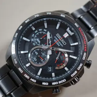 Seiko SSB311P1 8T63 Chronograph Tachymeter Black Quartz - $135