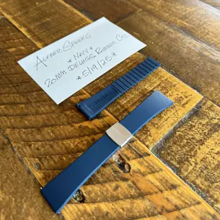 Navy Delugs 20mm Rubber Strap