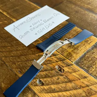 Navy Delugs 20mm Rubber Strap