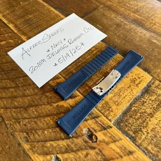 Navy Delugs 20mm Rubber Strap