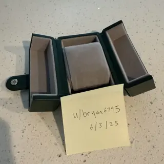 HOUSEOFHIGGINS Single Travel Watch Case (Green)