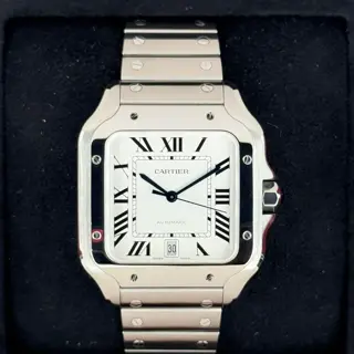 2023 Cartier Santos De Cartier 39.8mm WSSA0018 Stainless Steel White Dial - Large Model - $6,000