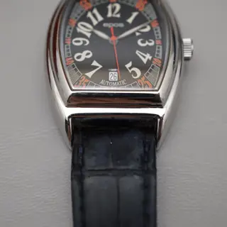 Epos Elegance 3332 Black Dial Swiss Tonneau Automatic Watch - $395