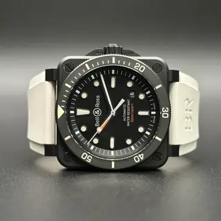 Bell&Ross BR03-92 Diver | Complete Set | PVD Coated Steel | Extra White Strap | Excellent Condition
