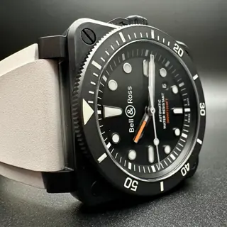 Bell&Ross BR03-92 Diver | Complete Set | PVD Coated Steel | Extra White Strap | Excellent Condition