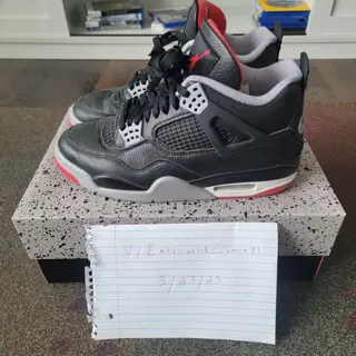 Retro 4 Black Red Cement Size 8.5