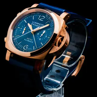 Panerai Luminor PCYC Yachts Challenge Flyback Chrono PAM01020 PAM 1020 Rose Gold Full Set - $19,195