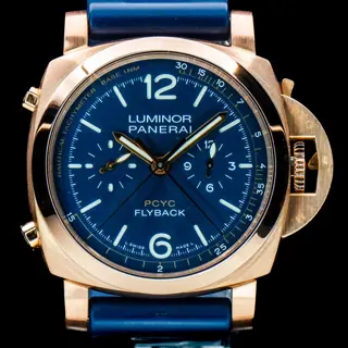 Panerai Luminor PCYC Yachts Challenge Flyback Chrono PAM01020 PAM 1020 Rose Gold Full Set - $19,195
