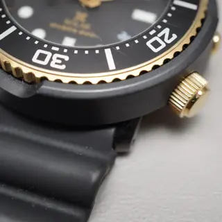 Seiko Prospex SBDN028 V147 Lowercase Limited Black Gold Tuna Solar Quartz Watch - $195
