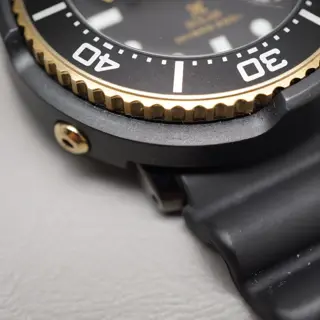 Seiko Prospex SBDN028 V147 Lowercase Limited Black Gold Tuna Solar Quartz Watch - $195