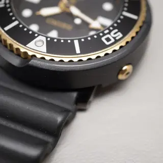 Seiko Prospex SBDN028 V147 Lowercase Limited Black Gold Tuna Solar Quartz Watch - $195