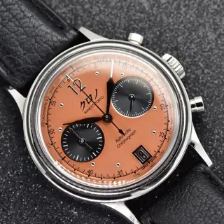 2023 Kurono Tokyo Chronograph 1 MK 2 Salmon Dial 38mm Stainless Steel Full Set