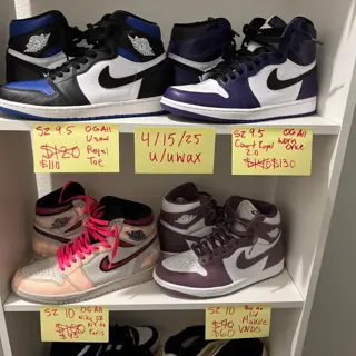 TAKING OFFERS | Check pics for details | SZ 9.5, SZ 10, SZ 10.5 | Jordan 4, Jordan 1s, SB Dunks, Yeezy, Adidas, Air Max | $25 - $300