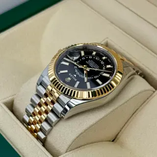 2023 Rolex Sky-Dweller 42mm 326933 Two-Tone Jubilee Black Dial - $20,400