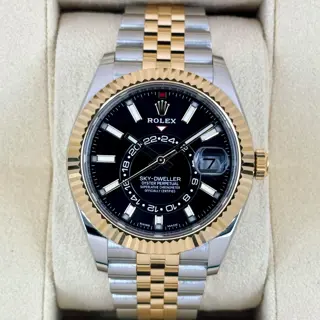 2023 Rolex Sky-Dweller 42mm 326933 Two-Tone Jubilee Black Dial - $20,400