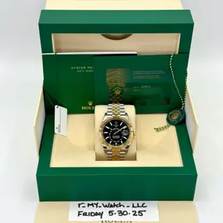 2023 Rolex Sky-Dweller 42mm 326933 Two-Tone Jubilee Black Dial - $20,400