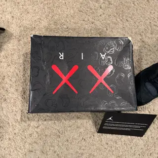 Size 10- DS Jordan 4 x Kaws Black. OG all