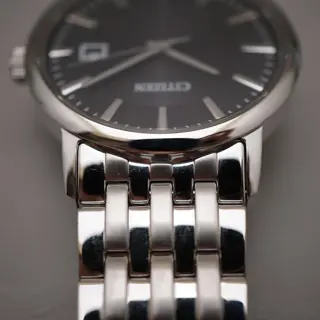 Citizen Eco-Drive E111-S067901 Black Dial Sapphire JDM Solar Quartz Watch - $95