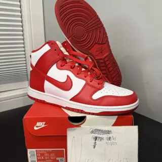 Nike dunk high championship red Sz 11 clean og all $50