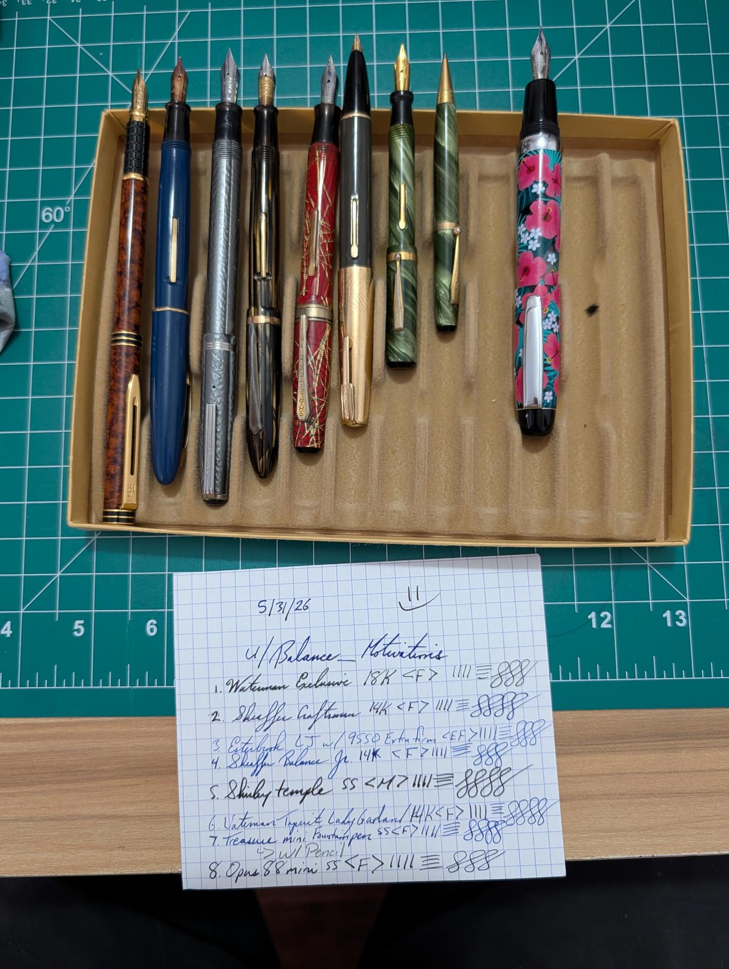 First Modern Pen restored vintage and modern pocket pens, slim pens