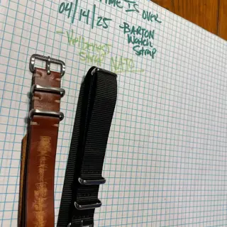 Veblenist NATO genuine leather strap + NEW canvas NATO