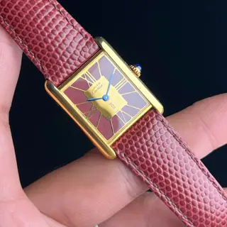 Must de Cartier rare "Red Deco" Dial | Reduced price!