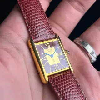 Must de Cartier rare "Red Deco" Dial | Reduced price!