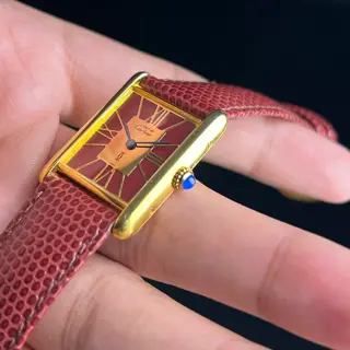 Must de Cartier rare "Red Deco" Dial | Reduced price!