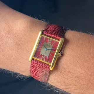 Must de Cartier rare "Red Deco" Dial | Reduced price!
