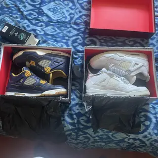 Size 13 jordan 4 Dunk from Above and Pure money 4s