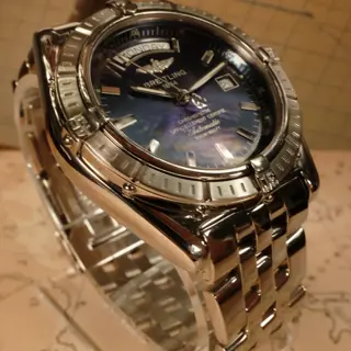Breitling Headwind 44mm A45355 - Blue Dial - Day Date - High Polish Steel
