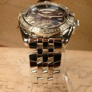 Breitling Headwind 44mm A45355 - Blue Dial - Day Date - High Polish Steel