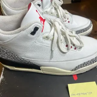Jordan 3 White Cement Reimagined Used, Size: 10.5, $210