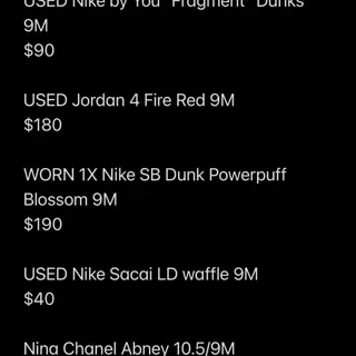 NIKE & YEEZY new/used size 9-10.