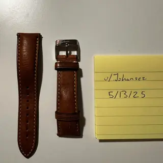 21mm WatchGecko Leather Strap $70