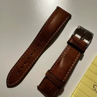 21mm WatchGecko Leather Strap $70